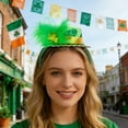 thumbnail image 2 of TanSiDing St. Patrick's Day Headband, Irish Party Hat, Green Festival Accessory for Adults, St. Patty's Parade Decor, Unisex Elastic Hairband, Holiday Celebration Prop, 2 of 6