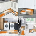 thumbnail image 6 of Usnfhcaw Kitchen Floor Mat 2 Sets 17''×30''+17''×47'' Inch (orange Marble), 6 of 7