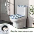 thumbnail image 4 of HELLHERO Blue Hydrangeas and Butterflies Toilet Lid Cover and Toilet Tank Lid Cover & Elastic Edge Toilet Seat Lid Cover for Toilet, Elastic Fabric, Washable, 4 of 8