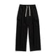 thumbnail image 5 of Pantalones de trabajo rectos de tubo para hombre, holgados, con cremallera y bolsillo, estilo retro, informales, largos, 5 of 7