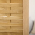 thumbnail image 2 of HOMCOM 4 Panel Room Divider, 5.5' Tall Bamboo Portable Folding Privacy Screens, Hand-Woven Double Side Partition Wall Dividers for Home Office, Natural, 2 of 5