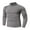 Gray, variant on Mens thermal Shirt Mock Turtle Neck Base Layer Long Sleeve Athletic Warm Undershirt Running Tops White