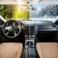 thumbnail image 5 of Linen Car Seat Cover for Cars - Soft & Breathable Front Premium Covers with Non-Slip Protector Universal Fits Most Automotive, Vans, SUV-2Pcs Brown, 5 of 5