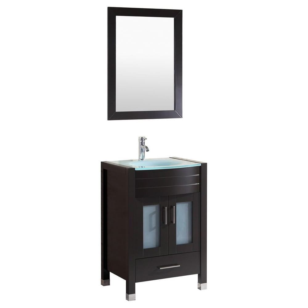 Style 3 24 in.W Black Vanity Sink Base with