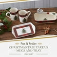 thumbnail image 2 of Spode Christmas Tree Tartan 10oz Mug & 8" Tray Set (3-Piece Set) - Festive Porcelain Mugs with Melamine Tray, Dishwasher & Microwave Safe - Holiday Gatherings & Entertaining, 2 of 7