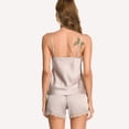 thumbnail image 3 of Silk Pajamas for Women 2 Pcs Cami Top and Shorts Set Lounge Sets for Women Sleep Sets for Women, 3 of 4