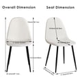 thumbnail image 5 of Homycasa Fabric Dining Chairs Set of 4-Beige, 5 of 6