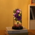 thumbnail image 3 of Valentines Day Flowers Roses Gifts For Her,Forever Real Preserved Roses In Glass Dome,Valentines Day Anniversary Birthday Gifts For Wife Girlfriend Women Mom Friend Her/Pink Rose, 3 of 3