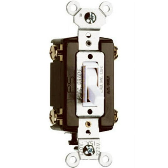 Legrand 664WGCC12 Pass & Seymour Standard 4-Way Toggle Switch, 15A, White - Quantity 1