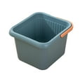 thumbnail image 3 of Lavabo de baño para pies, bañera de baño para pies, 23,5 cm de profundidad, lavabo duradero para SPA de pies, con asa, pedicura, bañera de para Azul, 3 of 8