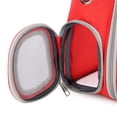 thumbnail image 4 of Mochila para gatos con burbujas, expandible, plegable, transpirable, para perros pequeños y medianos, gatos, cápsula espacial, ventana de burbujas, transportador para mascotas (rojo), 4 of 5