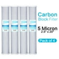 thumbnail image 4 of Geekpure 20 inch Universal Compatible Carbon Block Water Filter Remove Chlorine Taste Odors- 4.5 inch x 20 inch (4 Pack), 4 of 9