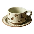 thumbnail image 3 of Taza de té de taza de café, regalo de inauguración de la casa con asas, fácil de limpiar con adornos de platillo para casa, bar, café, uso comercial,, 3 of 8