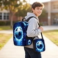 thumbnail image 4 of Soccer Printed Backpack Set for Boys,16in Bookbag for School,3 Pieces Daypack with Shoulder Bag & Pencil Case,Lightweight Backpacks for School Teens Students, 4 of 5