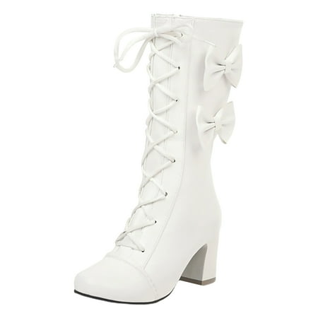 

Ketyyh-chn99 Boots for Women Western Walking Shoes Women 2024 Cowboy Boots For Women Pointy Toe Women s Western Boots Cowgirl Boots Mid Calf Boots White 8