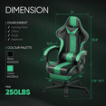 thumbnail image 7 of Huracan Gaming Chair with Footrest and Massage, Ergonomic High Back Office Gamer Chair for Adults, Swivel Computer Chair with Lumbar Support and Headrest, 7 of 7