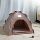 thumbnail image 5 of Fiudx Cama Tipo Tienda para Mascotas, Acogedora Casa Cueva Cerrada, Tela de Lino, Cojín Reversible, Comodidad Durante Todo El Año, Uso En Interiores y Exteriores, Refugio para Mascotas Pequeñas, 5 of 6