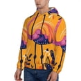 thumbnail image 3 of Goofa Vibrant Flamingo Illustration for Men's Hooded Sweatshirt - Lightweight Pullover Hoodie with Kangaroo Pocket, Perfect for Everyday Wear-Large, 3 of 7