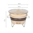 thumbnail image 6 of SunniMix Clay Household Barbecue Grill Camping for BBQ Backpacking Hiking C, 6 of 6