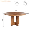 thumbnail image 3 of QinaQin 47-Inch Round Dining Table, Seats 4-6 People - Round Kitchen Dining Table with Sturdy Base, Space-Saving, Suitable for Living Room, Kitchen, and Apartment, 3 of 7