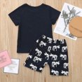 thumbnail image 5 of UAYOTSE Toddler Boy Clothes Baby Summer Outfit Short Sleeve T-Shirt Tops Casual Shorts 2Pcs Clothing Set Cartoon Print 2PCS Set For 1t 2t 3t 4t 5t 6t Short Sets,Sizes 5-6 Years, 5 of 6