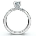 thumbnail image 3 of Pompeii 1ct Infinity Diamond Engagement Wedding Ring Set 14K White Gold (G/H,I1-I2), 3 of 6