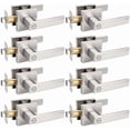 thumbnail image 1 of Square Privacy Door Levers Keyless Chrome Door Handle Indoor Door Handles Interior Bed/Bath Door Lever Handleset Reversible for Left Right Sided Doors, 1 of 7