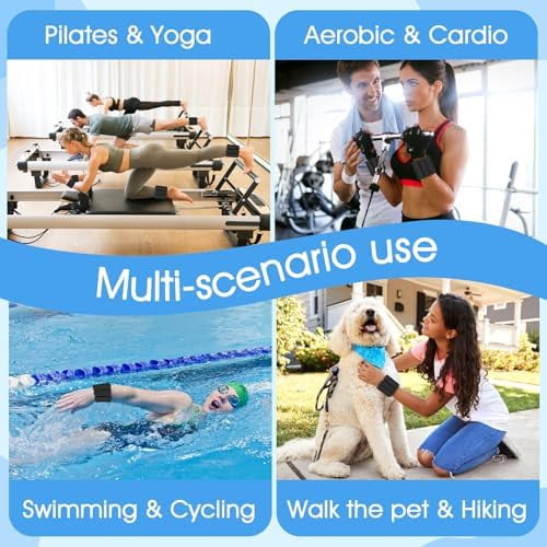 Wrist Weights Set of 2(1Lbs Each), Adjustable Wrist and Ankle Weights for Women and Men, Wearable Arm & Leg Weights Set for Walking, Yoga, Swimming, Cardio, Aerobics, Gym
