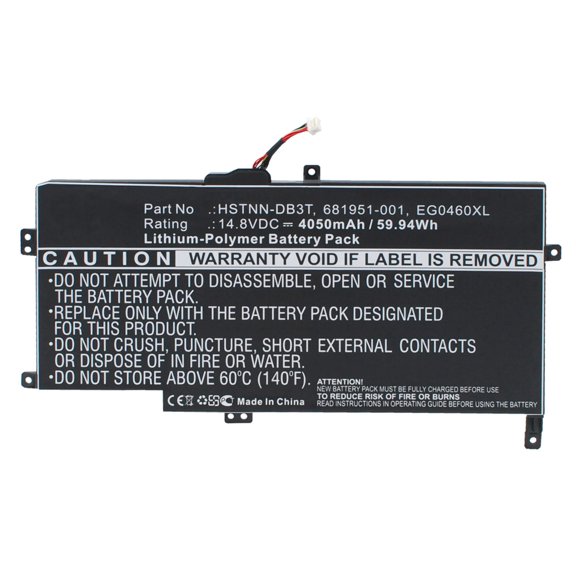 Batteries N Accessories BNA-WB-P4593 Laptops Battery - Li-Pol, 14.8V, 4050 mAh, Ultra High Capacity Battery - Replacement for HP 681951-001 Battery