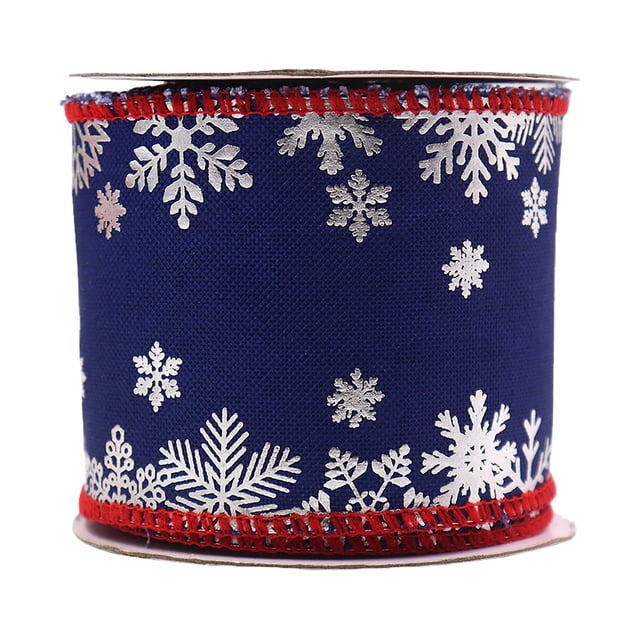 Visland Christmas Ribbons Colored Ribbon Holiday Ribbon Decorations Rustic Fabric Ribbons Crafters Holiday Ornaments 1Roll/5Yard