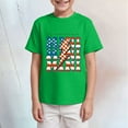 thumbnail image 2 of Gubotare Toddler 4th of July Outfit Boy Boys' Assorted Everyday Short Sleeve Graphic T-Shirts (Green,Size 11-12 Years), 2 of 4