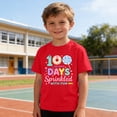 thumbnail image 6 of Kids 100 Days of School Shirt for Boys 100% Cotton T-Shirt, 100th Day School Celebration Tee Red, Graphic Top for Ages 3-4 4-5 5-6 7-8 9-10,Size 4 T, 6 of 9