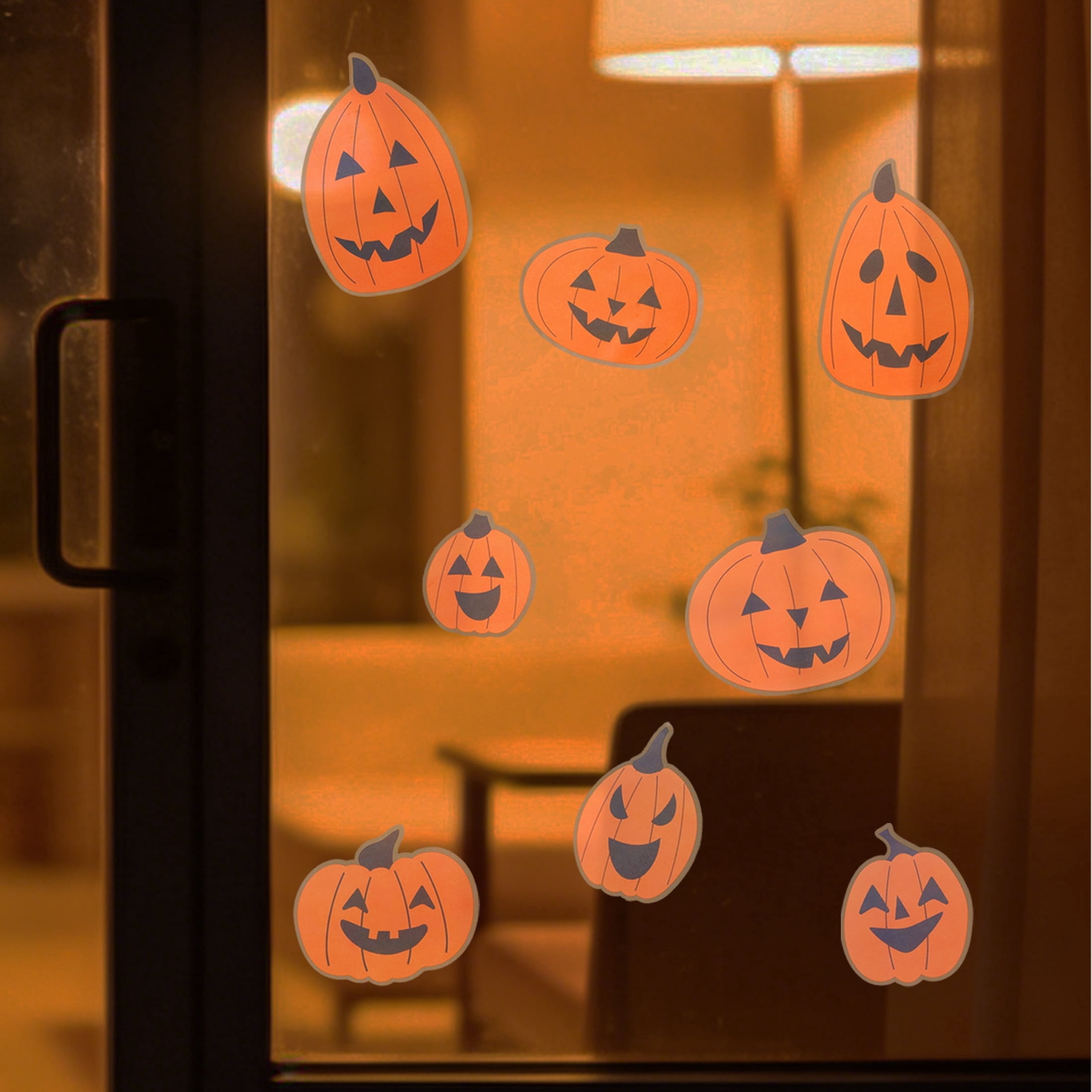 Jack-o'-Lanterns Window Clings, Multicolor, 11.75" x 17", Halloween by Way To Celebrate