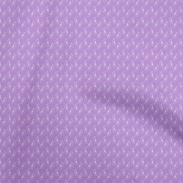 oneOone Popeline de Coton Violette Tissu Papaye Tissu pour Robe Tissu Imprimé Tissu au Mètre 56 Pouces de Large