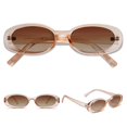thumbnail image 2 of Gafas de sol VANLINKER 90s polarizadas retro ovaladas para mujer, color marrón, 2 of 4