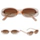 thumbnail image 2 of Gafas de sol VANLINKER 90s polarizadas retro ovaladas para mujer, color marrón, 2 of 4