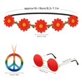 thumbnail image 3 of Set de accesorios para disfraz hippie NEBURORA años 60 y 70, 18 piezas, 3 of 7