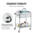 thumbnail image 4 of VEVOR 2-Tier Lab Cart Stainless Steel Cart Utility Rolling Cart Mobile Lab Utility Cart with A Drawer & 3 Shelves 220 lbs Catering Dental Utility Cart Dolly Restaurant 28.0'' x 16.6'' x 30.9'', 4 of 8