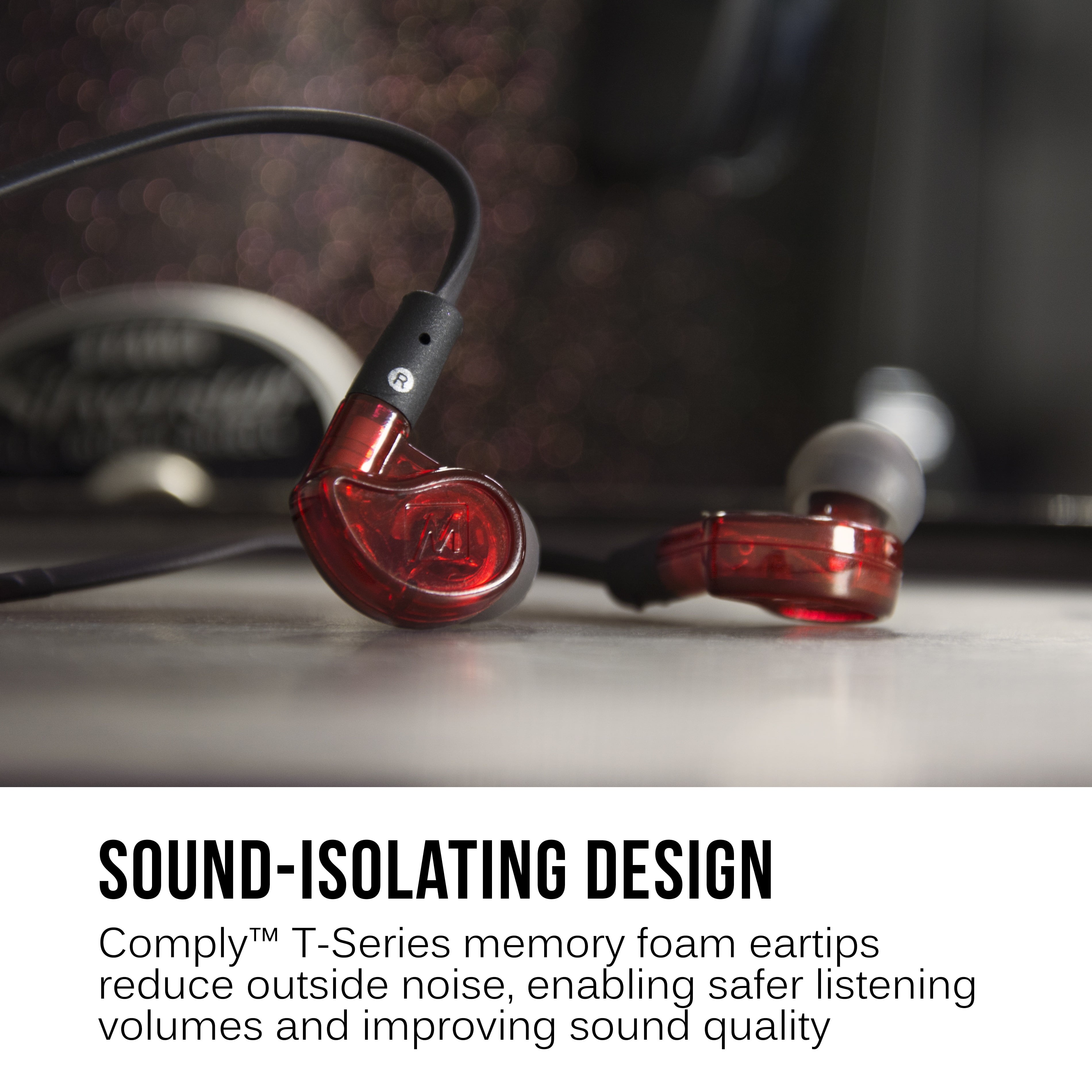 MEE audio M6 PRO In Ear Monitor Headphones for Musicians, 2nd Gen Model With Upgraded Sound, 2 Cords