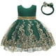 thumbnail image 2 of Vestido de baile de encaje verde oscuro CMMCHAAH para niñas de 0 a 6 años, 2 of 6