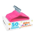 thumbnail image 1 of MAGMALIFE 50 Ganchos de Terciopelo para Ropa Infantil, Gancho Plateado Giratorio de 360 Grados, Adecuado para Todo Tipo de Ropa, Antideslizante, 35 cm de Largo (Fucsia), 1 of 8