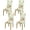 Beige Flower Butterfly, variant on Dining Chair Covers, Dining Room Chair Cover Set of 4, Stretch Kitchen Chair Covers, Detachable Washable Chair Cover, Parsons Chair Slipcovers Protective, for Home, Restaurant, Banquet (Pattern 26)