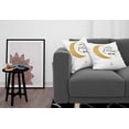 thumbnail image 3 of Ambesonne Moon Throw Pillow Cover 2 Pack, Loving Feel Stars Affection, 16", White and Dark Mustard, 3 of 7