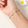 thumbnail image 5 of Lsnesstla Natural Malachite Stone Bracelets for Women Green Bead Link Bracelet Handmade Gemstone Beaded Bracelet Malachite Jewelry Birthday Gift for Wife Girlfriend Mother, 5 of 9