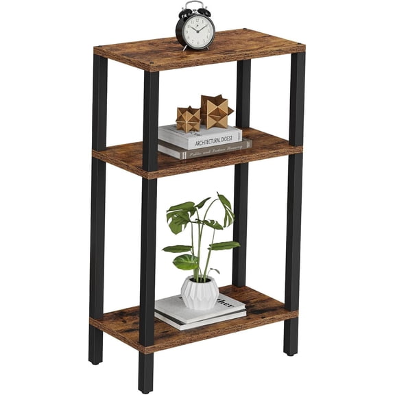 Small Side Table, Narrow End Table, Skinny Sofa Table, Slim Nightstand, Couch Table, Living Room, Bed Room, Brown
