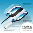 thumbnail image 6 of Rokne Curve Classic Fiberglass Pickleball Paddle Long Handle Racket with Pro Grit Texture, Deep Sea, 6 of 12