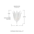thumbnail image 4 of 1 Light Wall Sconce In Bohemian Style-13.75 Inches Tall And 13 Inches Wide-Textured White Finish Capital Lighting 649511Xw, 4 of 7