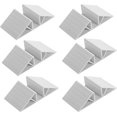 thumbnail image 1 of 6 Pcs Support Feet for Pet Gate Isolation Fence Gate, Plastic Triangle Reinforcement Fitting Free Standing Dog Gate Fence Panel (White)12*6.5cm, 1 of 5