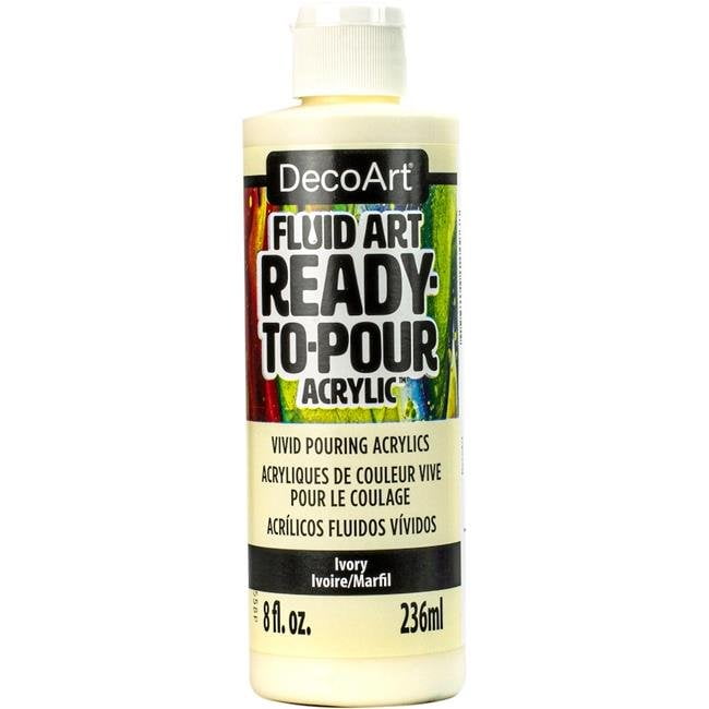 Deco Art DFA23 Ivory Fluid Art ReadyToPour Acrylic