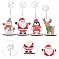 thumbnail image 3 of MasteelfCA 12pcs Decorative Place Memo Holder Christmas Pattern Wire Table Number Holders with Base for Restaurant Wedding Banquet (Random Style), 3 of 7